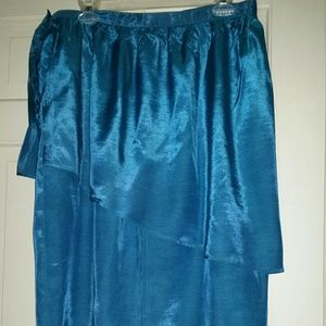 Clause Blue Tiered Ruffle Skirt Sz 12